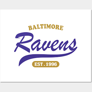 Baltimore Ravens Classic Style Posters and Art